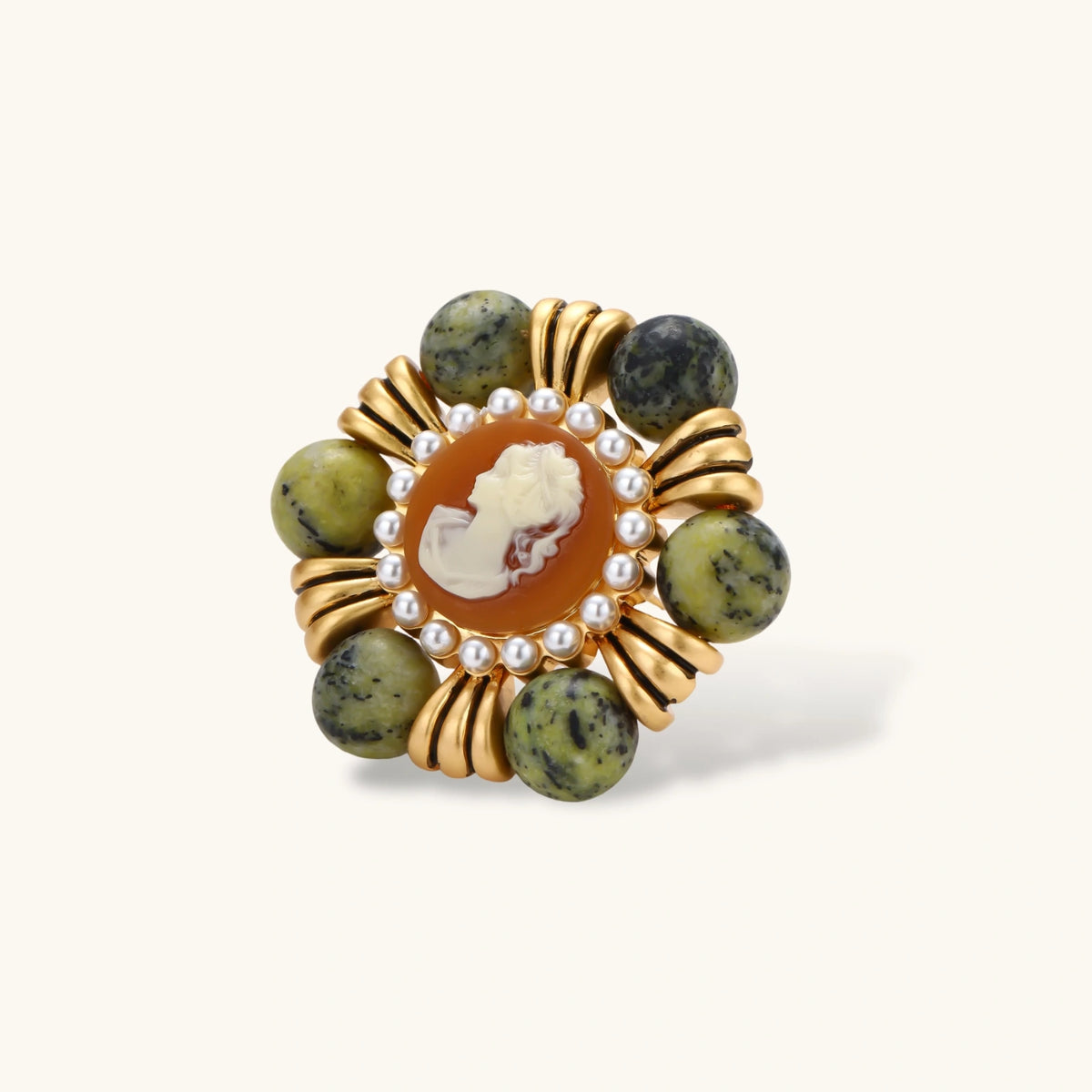 Vintage Cameo Frame Brooch