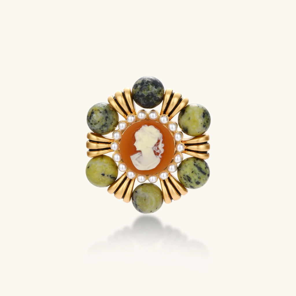 Vintage Cameo Frame Brooch