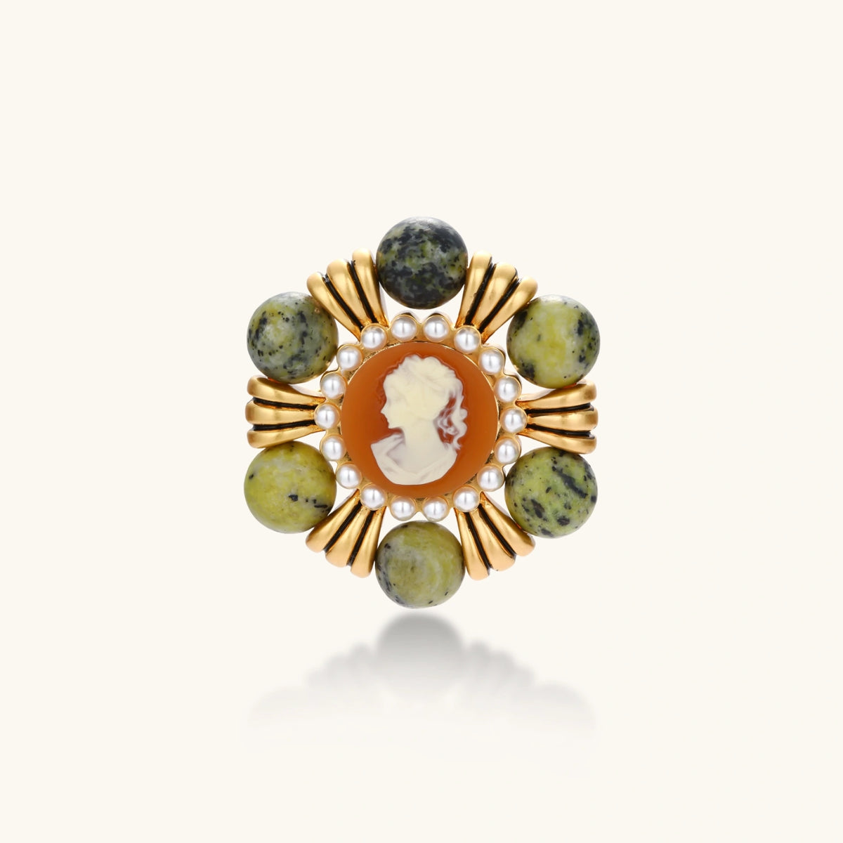 Vintage Cameo Frame Brooch